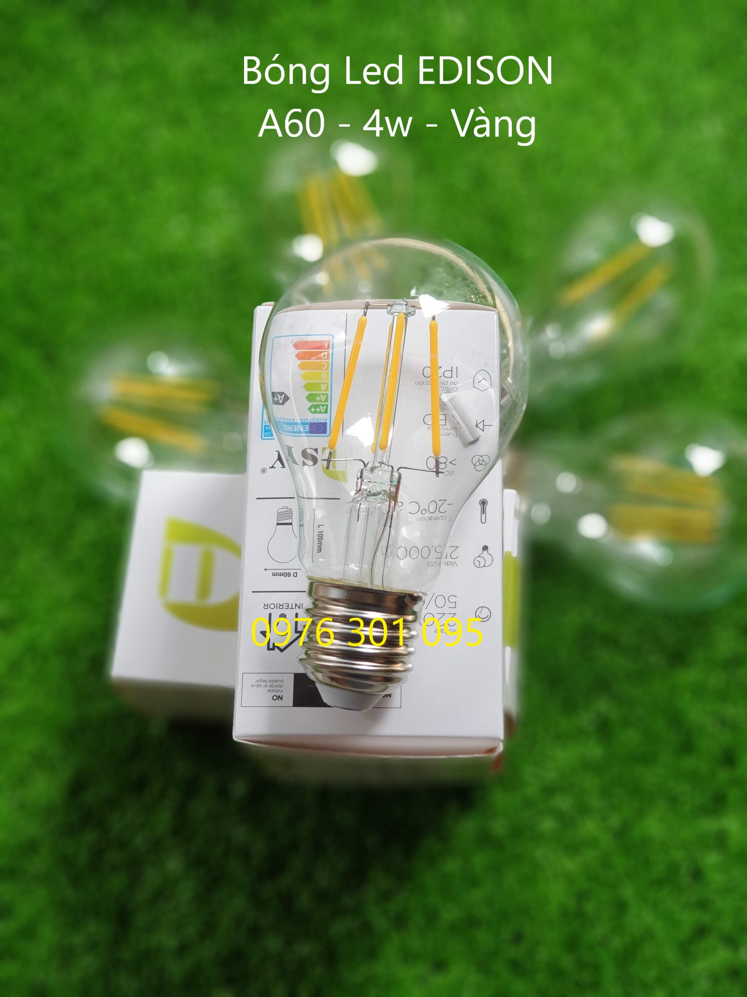 [Combo 2] Edison A60 Led Light - 4W Yellow