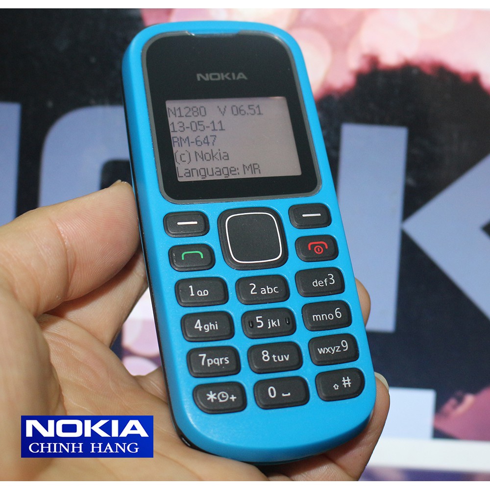 ĐIỆN THOẠI NOKIA 1280 KÈM PIN VÀ SẠC (XANH DƯƠNG)