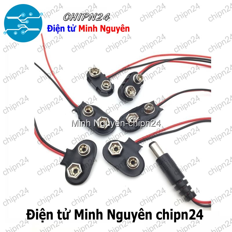 [2 sợi] (C45) Dây đế pin 9V có ra chuôi cắm Jack DC - HH002459