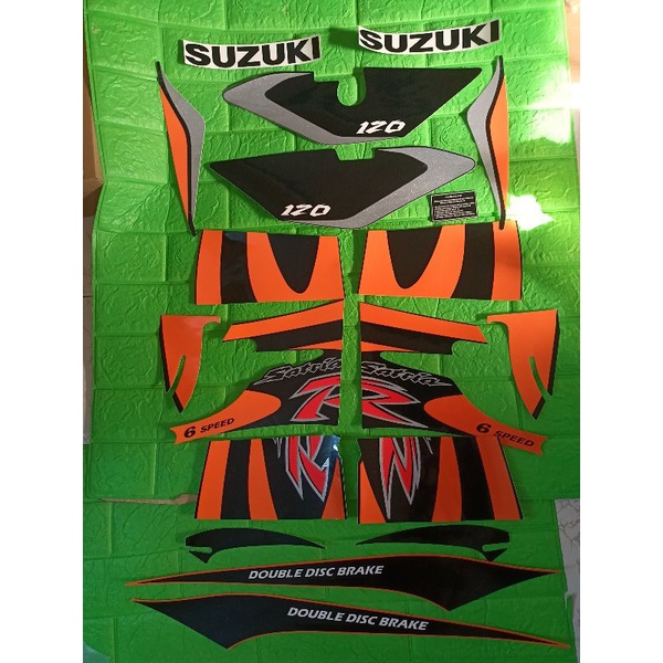 Bộ tem suzuki Satria 2000 màu cam đen nhập Thái Lan