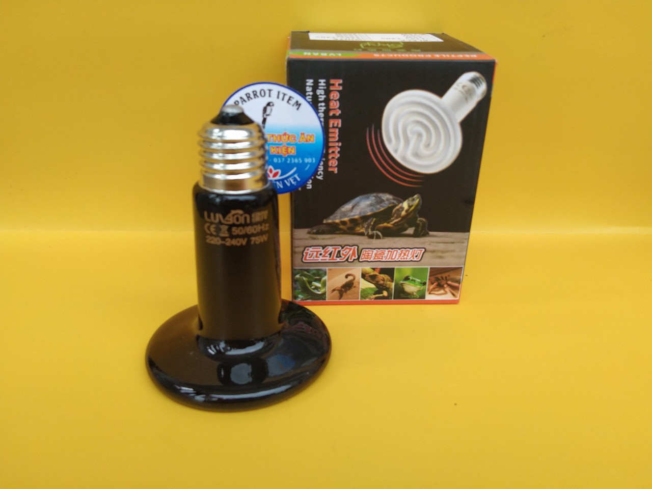 ĐÈN SƯỞI (SỨ) 75W DÀNH CHO BÒ SÁT, CHIM, VẸT (KHÔNG PHÁT SÁNG, CHỈ PHÁT NHIỆT)