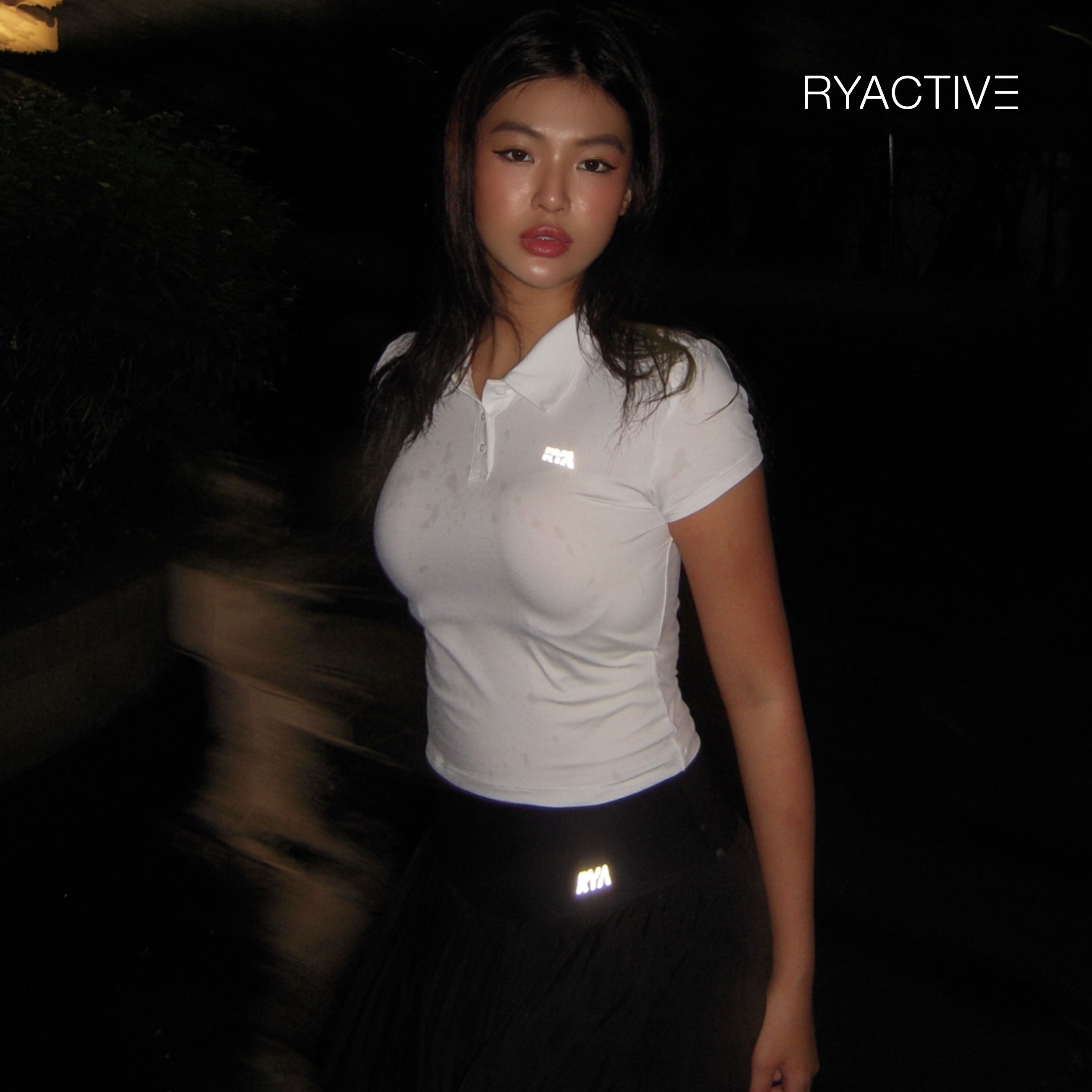 Áo thun polo nữ RYACTIVE - TEMPO POLO White