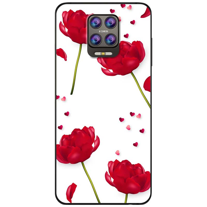 Ốp lưng dành cho Vsmart Aris Aris Pro mẫu Hoa đỏ nền trắng