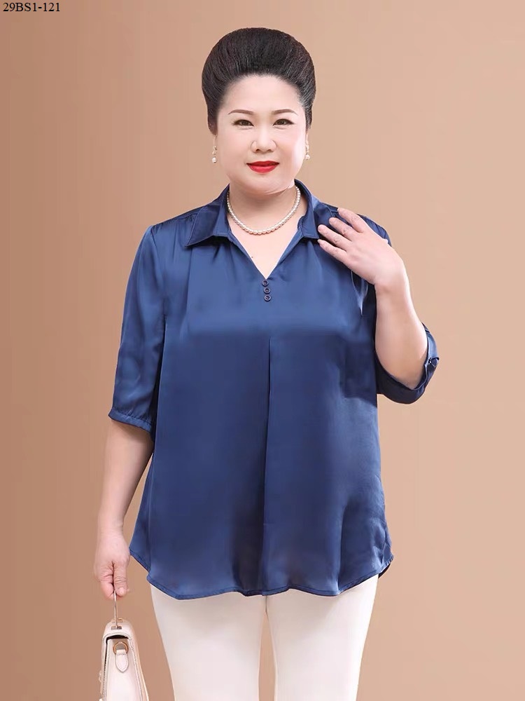 ÁO KIỂU SƠ MI LỤA TAY LỠ BIG SIZE