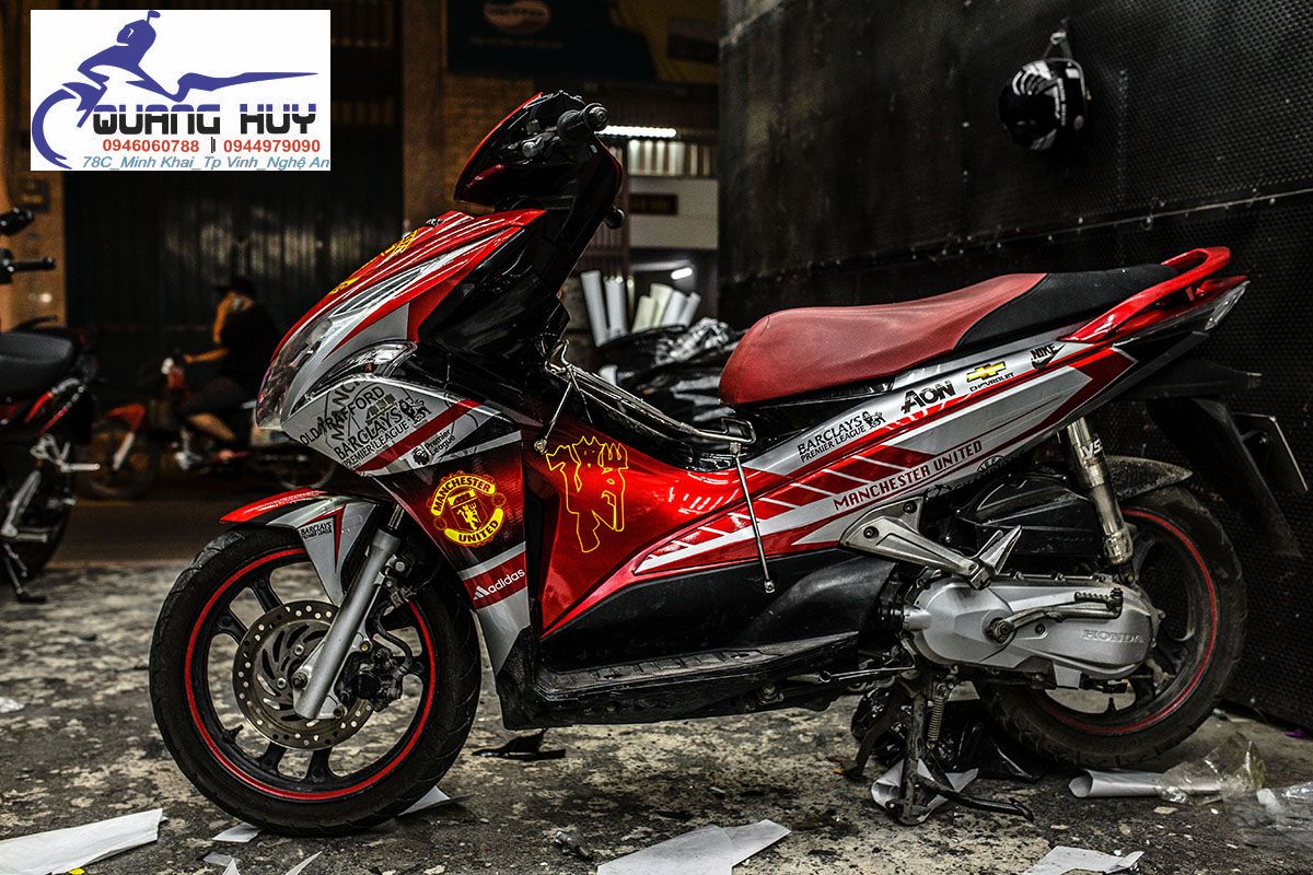 Tem Trùm Airblade Đỏ Đen,Team Decal AB 2011 M.U