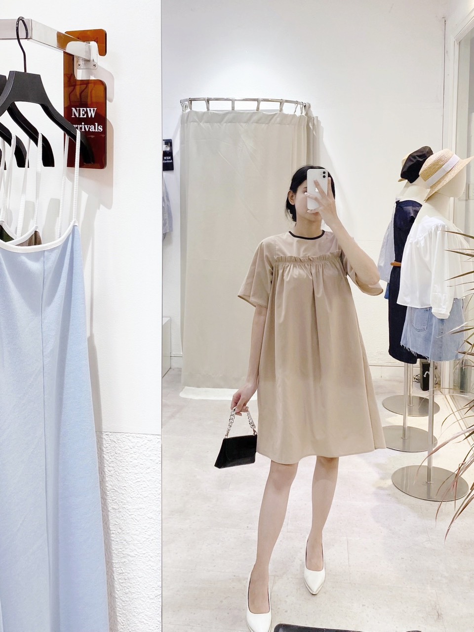 AfterBefore | Đầm doll tay xoè viền đen 2 màu