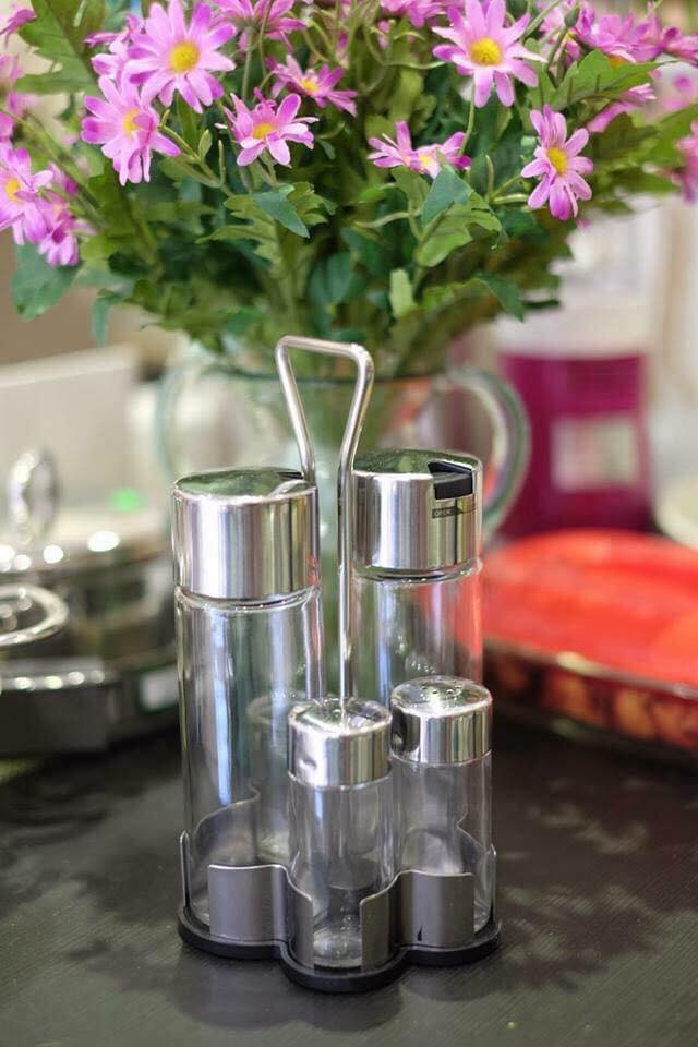Bộ Tescoma đựng giấm, dầu, muối , tiêu T650356