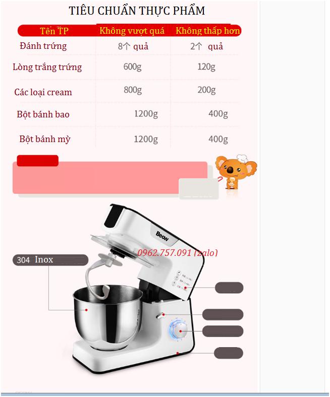 Máy nhào bột đánh trứng Beow Co2
