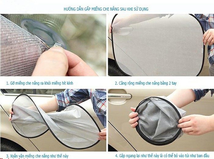 BỘ 6 MIẾNG CHẮN NẮNG Ô TÔ MÀU BẠC