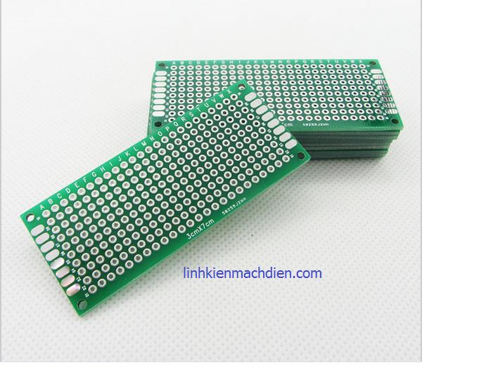 [HCM]PCB Đục Lỗ 2 Mặt 3 X 7 Cm (Loại Tốt)
