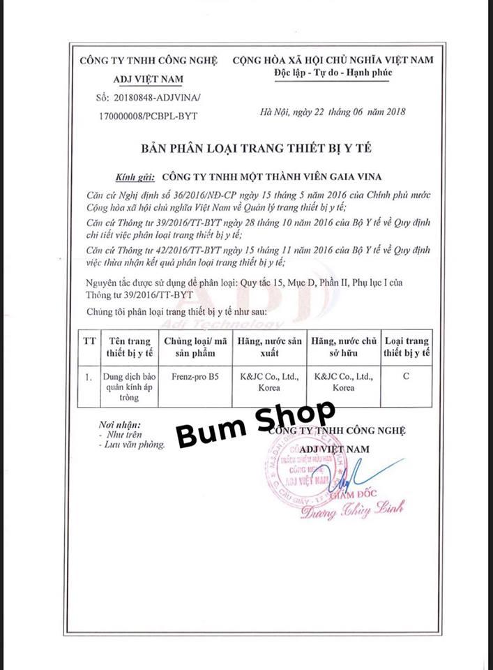 Nước ngâm lens Hàn Quốc 350ml (chai bự, có hộp)
