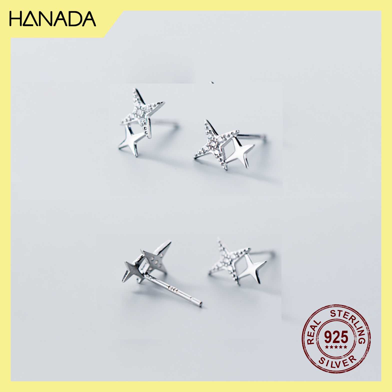 Bông Tai Bạc 925 Hanada Bling Bling 0372 C11