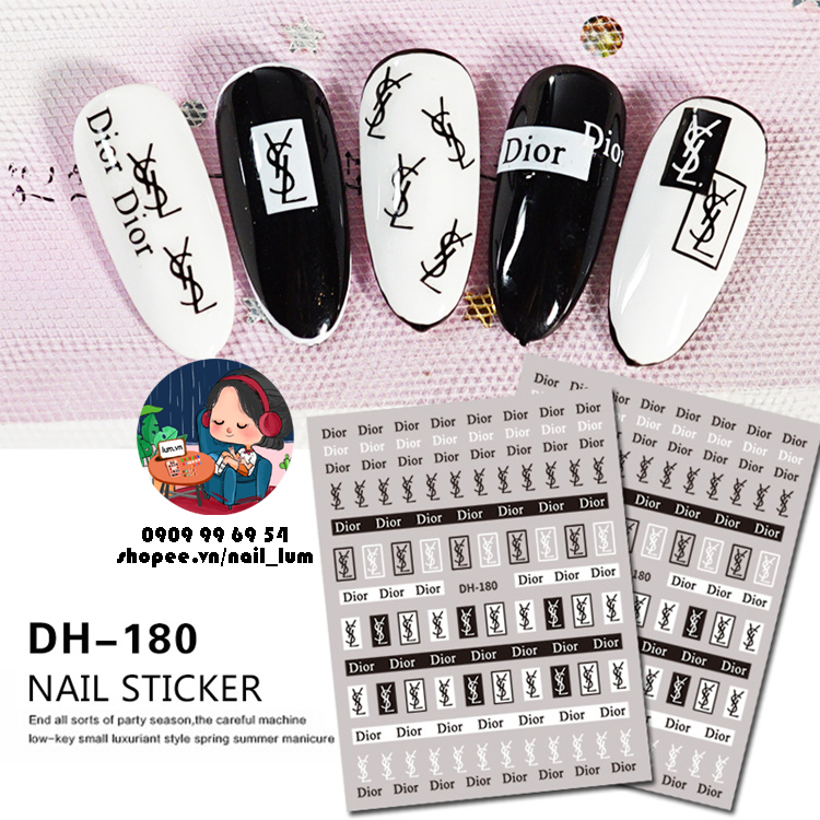 [HCM][Video Thực Tế] Nail Sticker - Dán Móng Tay - Bộ Sưu Tập Thương Hiệu