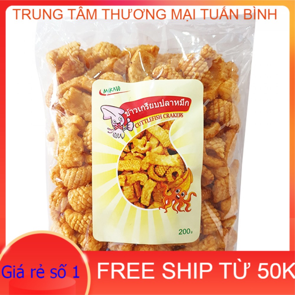 (Giảm 20K Ship Đơn 49K) [ NGON KHÓ CƯỠNG ] Bánh Snack Bim Bim Mực Thái Lan 200g + 20g