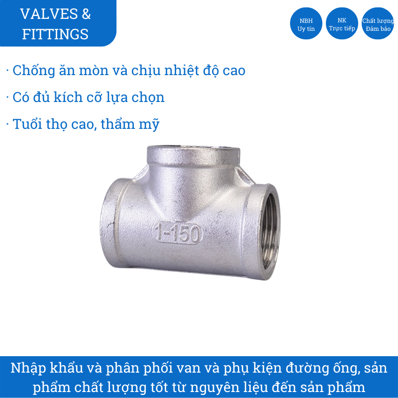Tê ren inox 304 có nhiều kích thước ( ấn mua để lựa size )