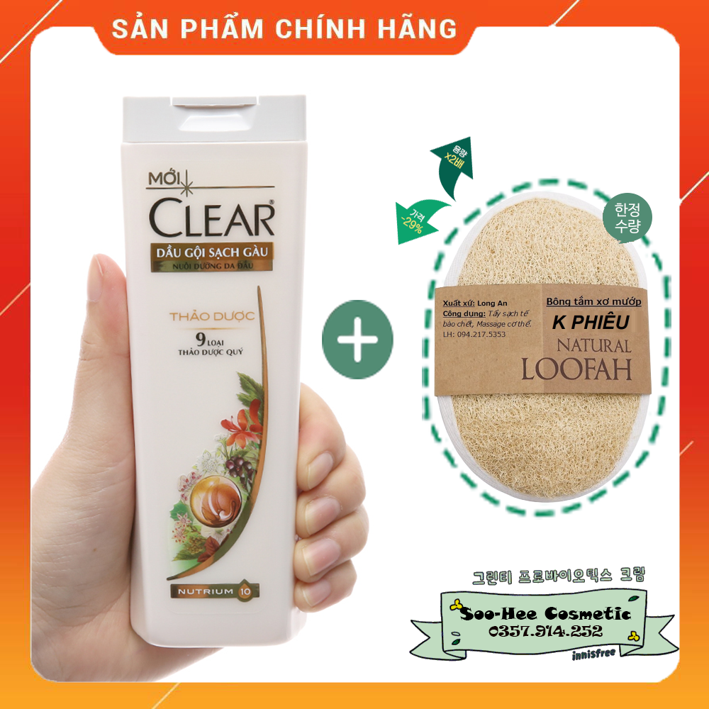 [HCM]Dầu Gội Clear Thảo Dược 140g sạch gàu