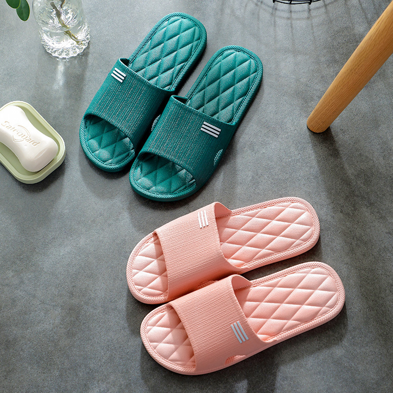 Japan style 3 brick indoor slippers slip-resistant plastic slippers for home bathroom office rubber bottom slippers