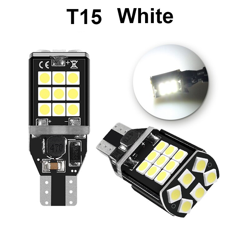 Bóng Đèn LED T15/W16W 3030 - 24SMD Gắn Đèn Sương Mù, Đèn Chiếu Hậu, Xi Nhan, Đèn Lùi Cho Ô Tô, Xe Máy