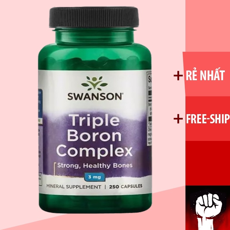 SWANSON VITAMIN | Swanson Premium - Triple Boron Complex 3MG [250 Viên] - Chính Hãng Muscle Fitness