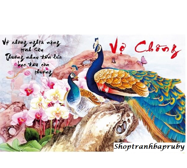 Tranh đính đá Vợ Chồng kích thước nhỏ ✅75×52 cm -️ VS050
