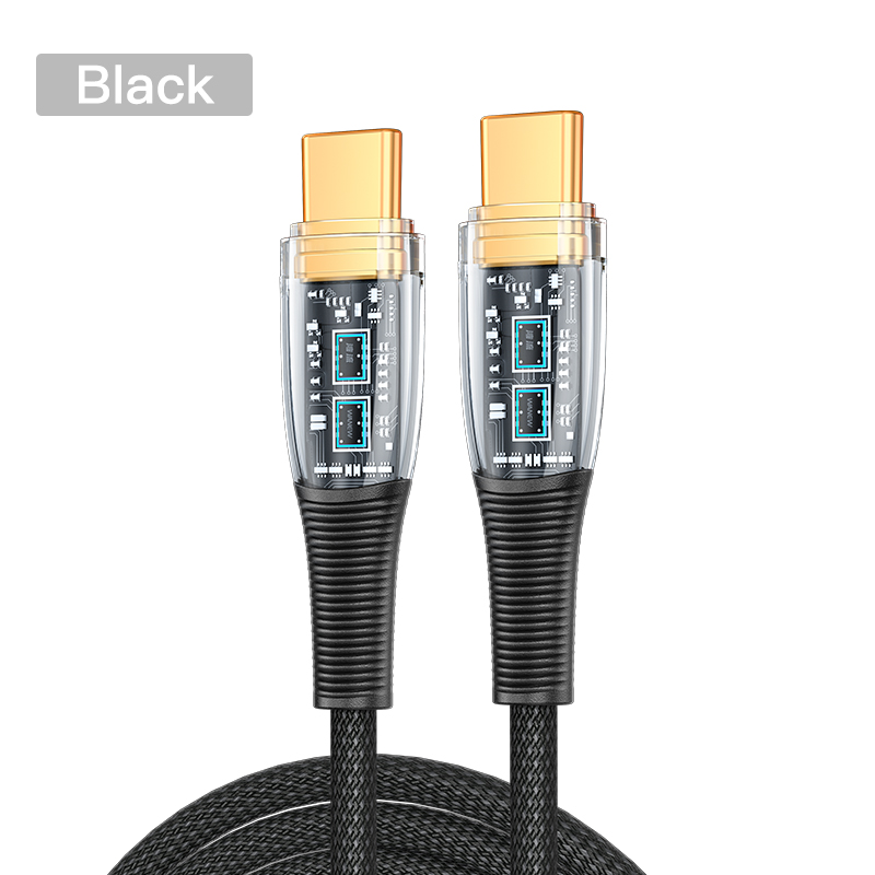 KUULAA USB Type C tp Type C Cable PD 100W for iPad Pro 2021 2020 USB C to USB Type C Cable PD 4.0 for Samsung Xiaomi Redmi USBC to USBC Cable for Laptop MacBook Transparent Cable