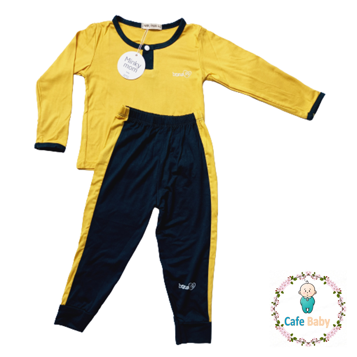 Bộ Minky Mom Dài Viền Thun Lạnh Cho Bé