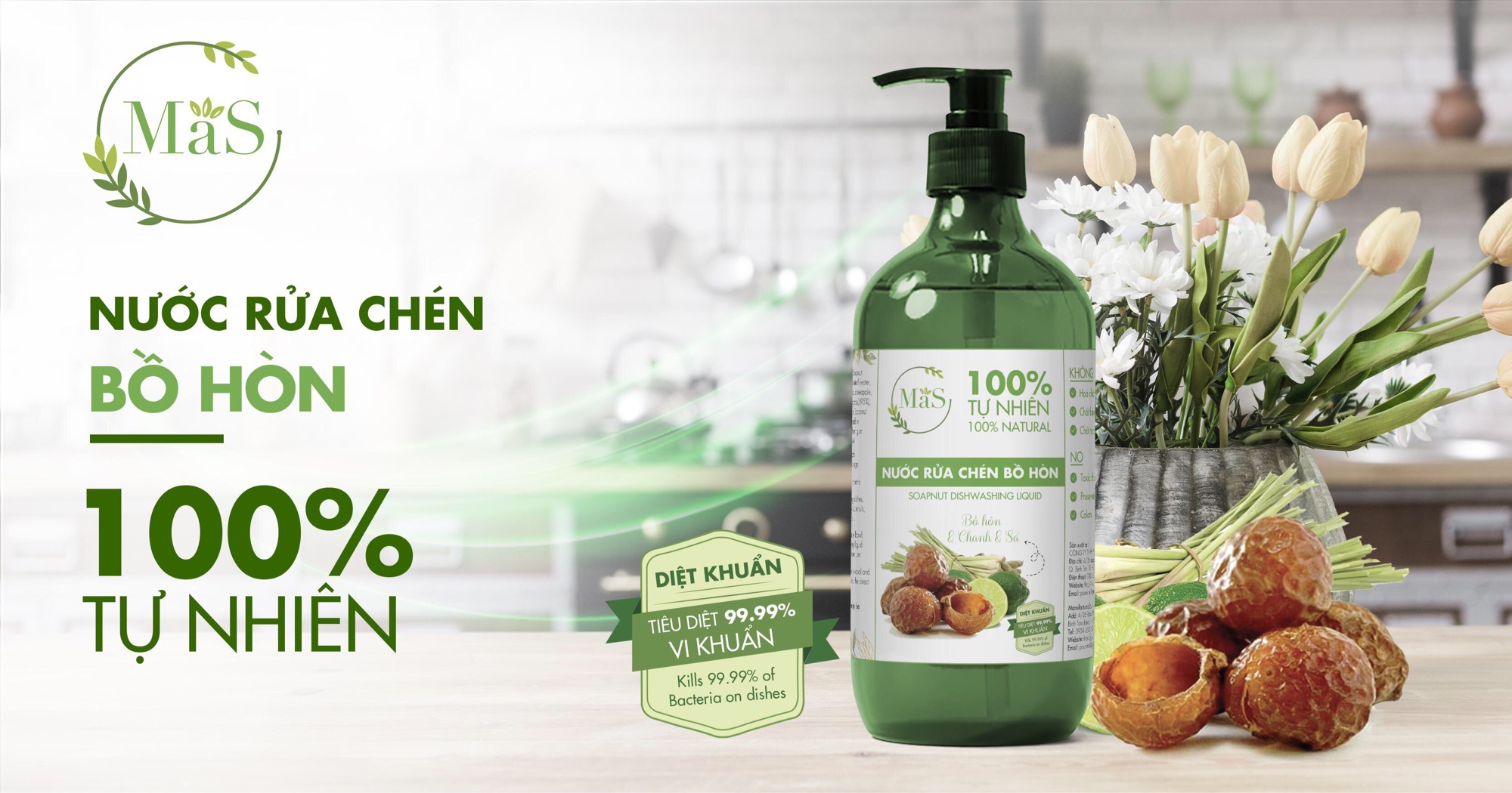 Nước rửa chén Bồ hòn MaS