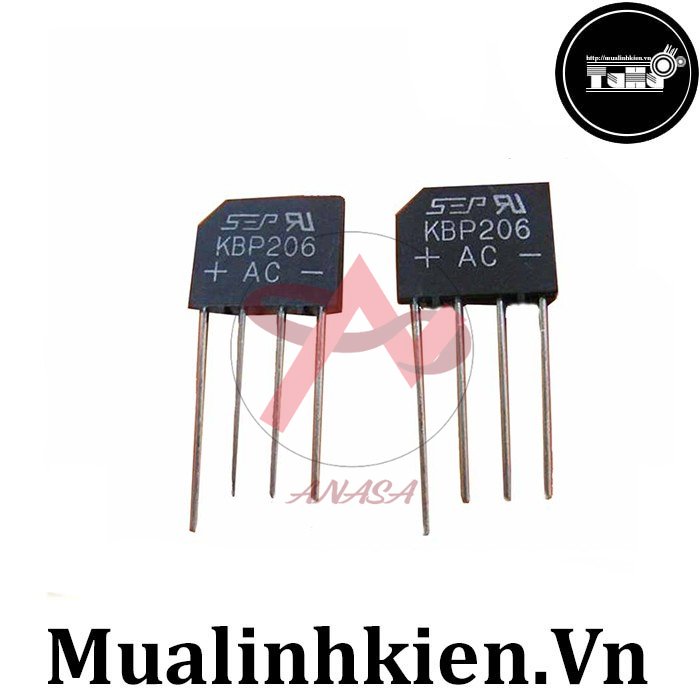 Diode Cầu 2A Dẹt ( KBP206 2A 600)