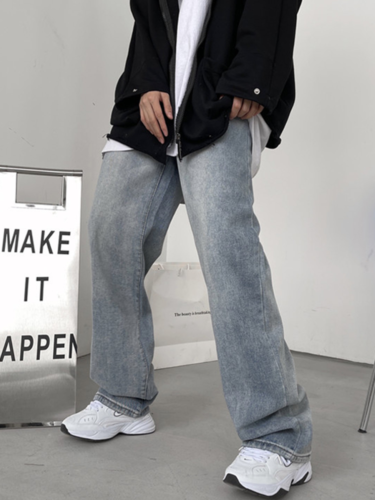 Quần Jean Ống Rộng Unisex - Phong cách Hàn Quốc - 2021