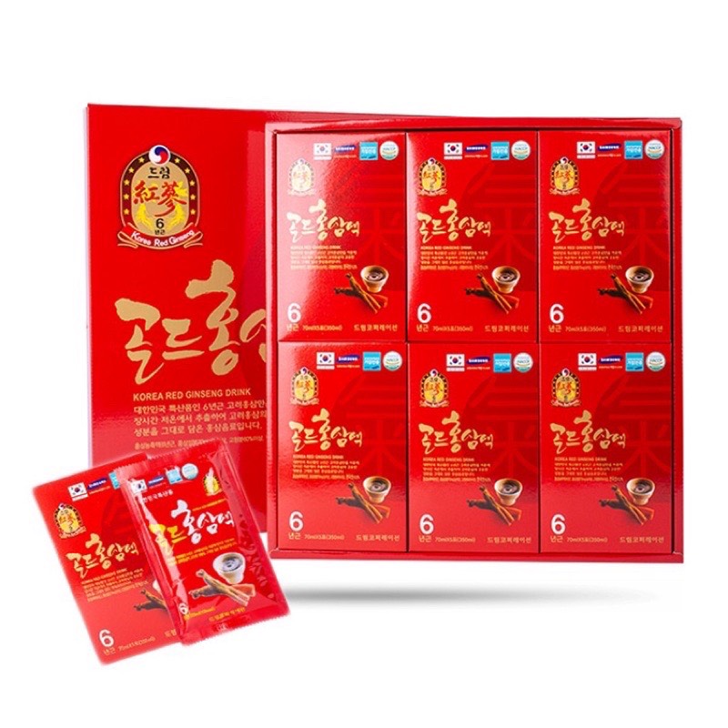 Nước hồng sâm chén dream 6 năm tuổi hàn quốc - hộp 30 gói x 70ml