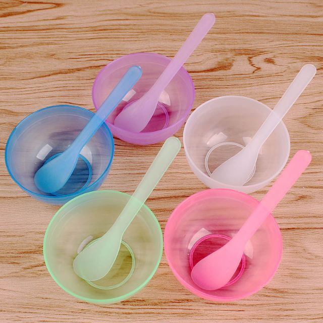 Combo 20 Bộ chén pha mặt nạ nhựa dẻo