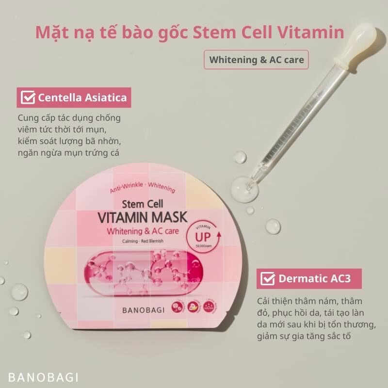 Mặt nạ Vitamin Banobagi Hàn Quốc DƯỡng Da