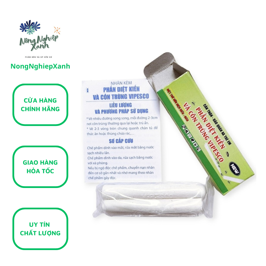Phấn Viên Diệt Kiến Gián Côn Trùng Vipesco (Hộp 2 Viên)