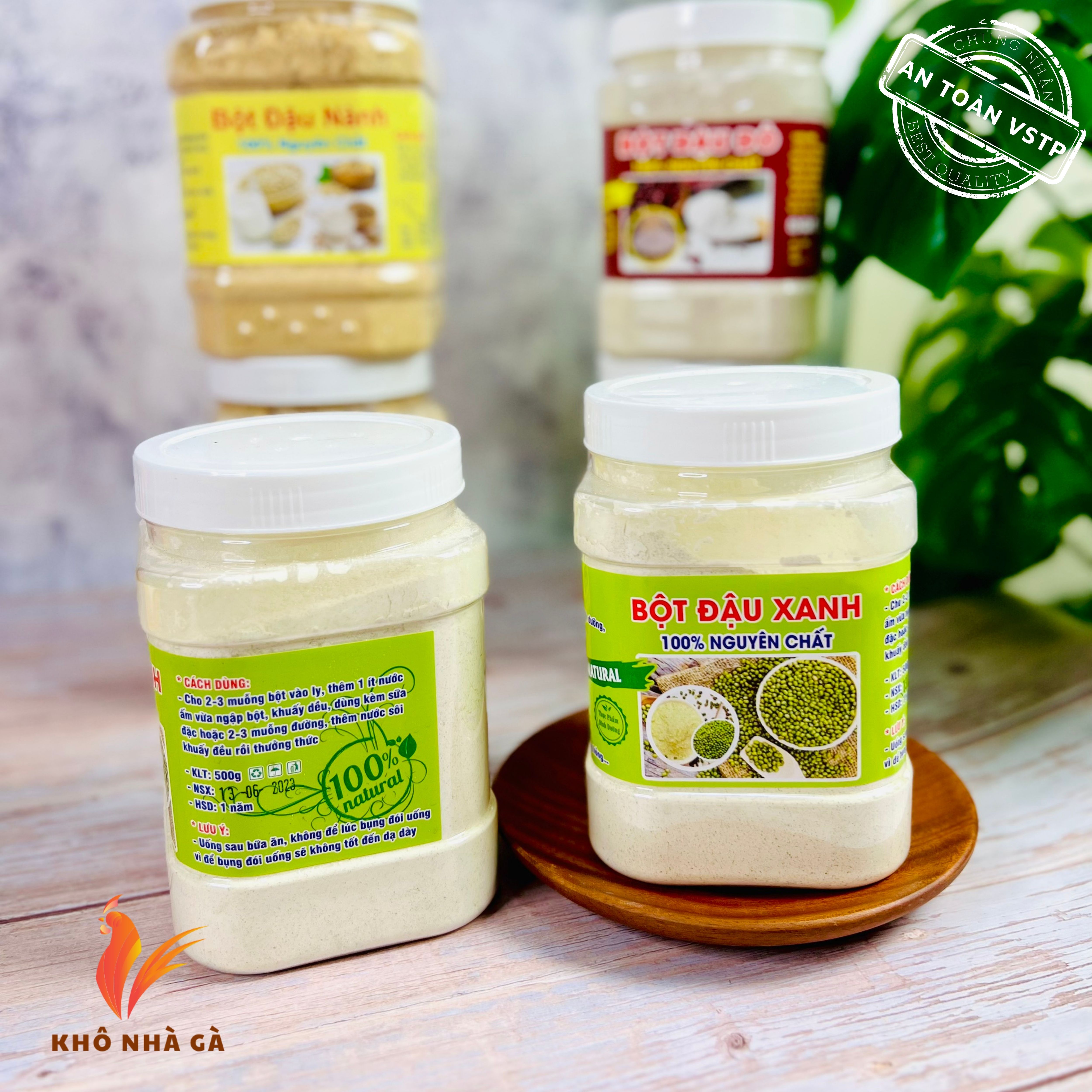 Bột đậu xanh rang xay hủ 500 gram