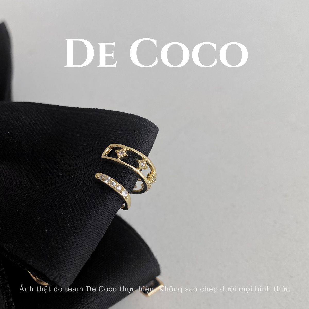 Khuyên tai kẹp vành đính đá Rio De Coco