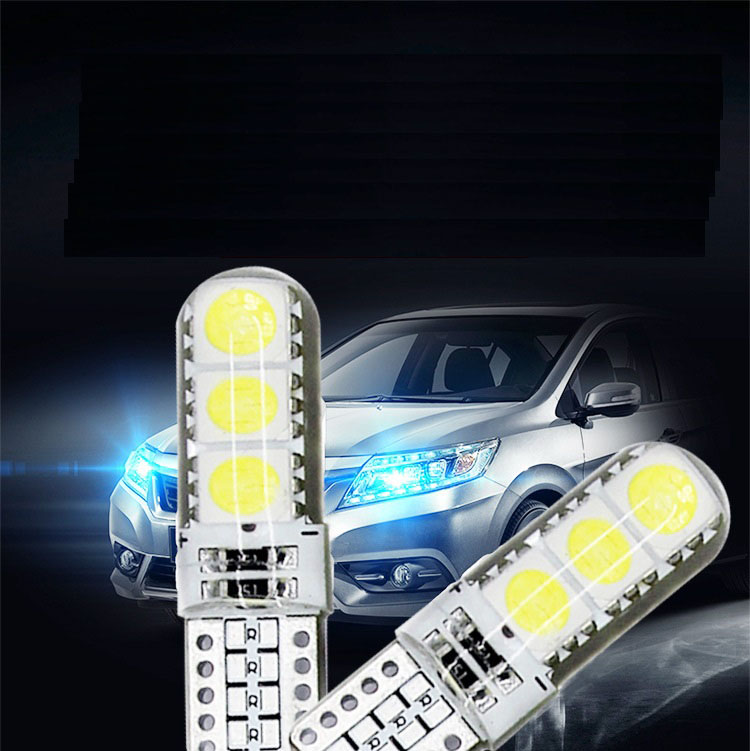 Bộ 2 bóng led der mi xe ô tô xe máy T10 silicon