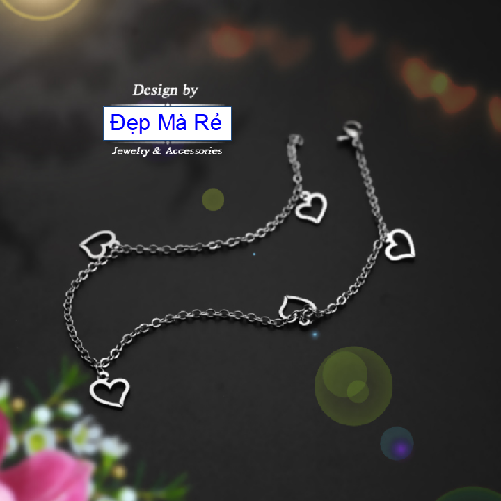 Chains ankle children stainless steel đẹp that cheap style 5 heart hollow casual shirts casual shirts-commitment 1 Đổi 1 if Hoen, rust