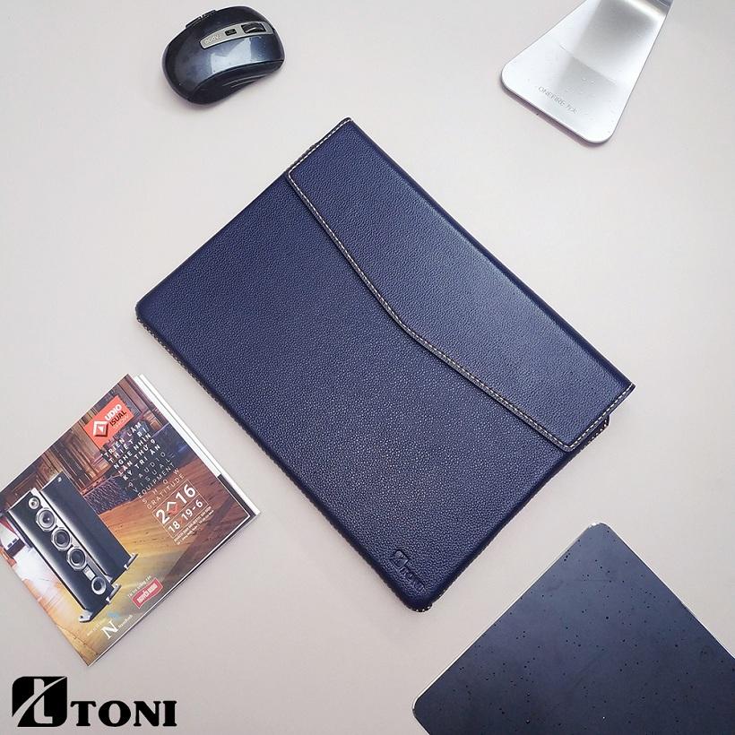 Bao Da  Cho Macbook 13 New Pro ( 2016-2017 ) Hãng Handmade TONI ( Da Thật 100% )