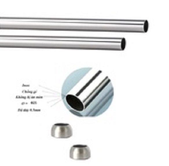 thanh treo tủ áo inox Φ25 (thanh inox 1.2m. 1m, 0,8m, 0.6m, 0,4M )