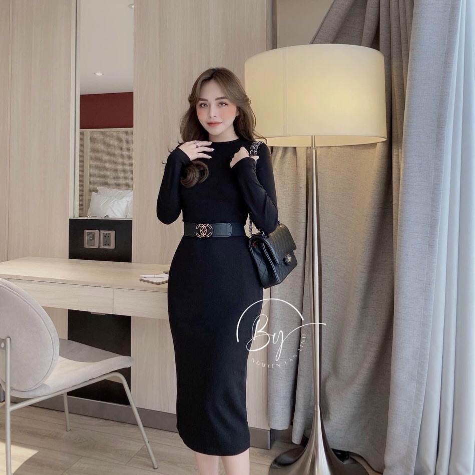 Đầm len body