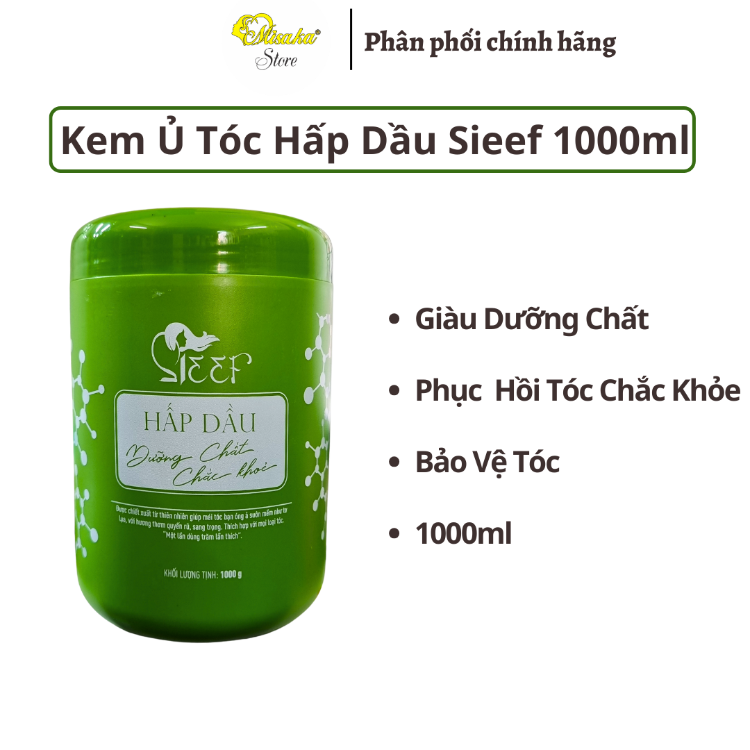 Kem ủ Xả hấp dầu Collagen mềm mượt Sieef 870ml