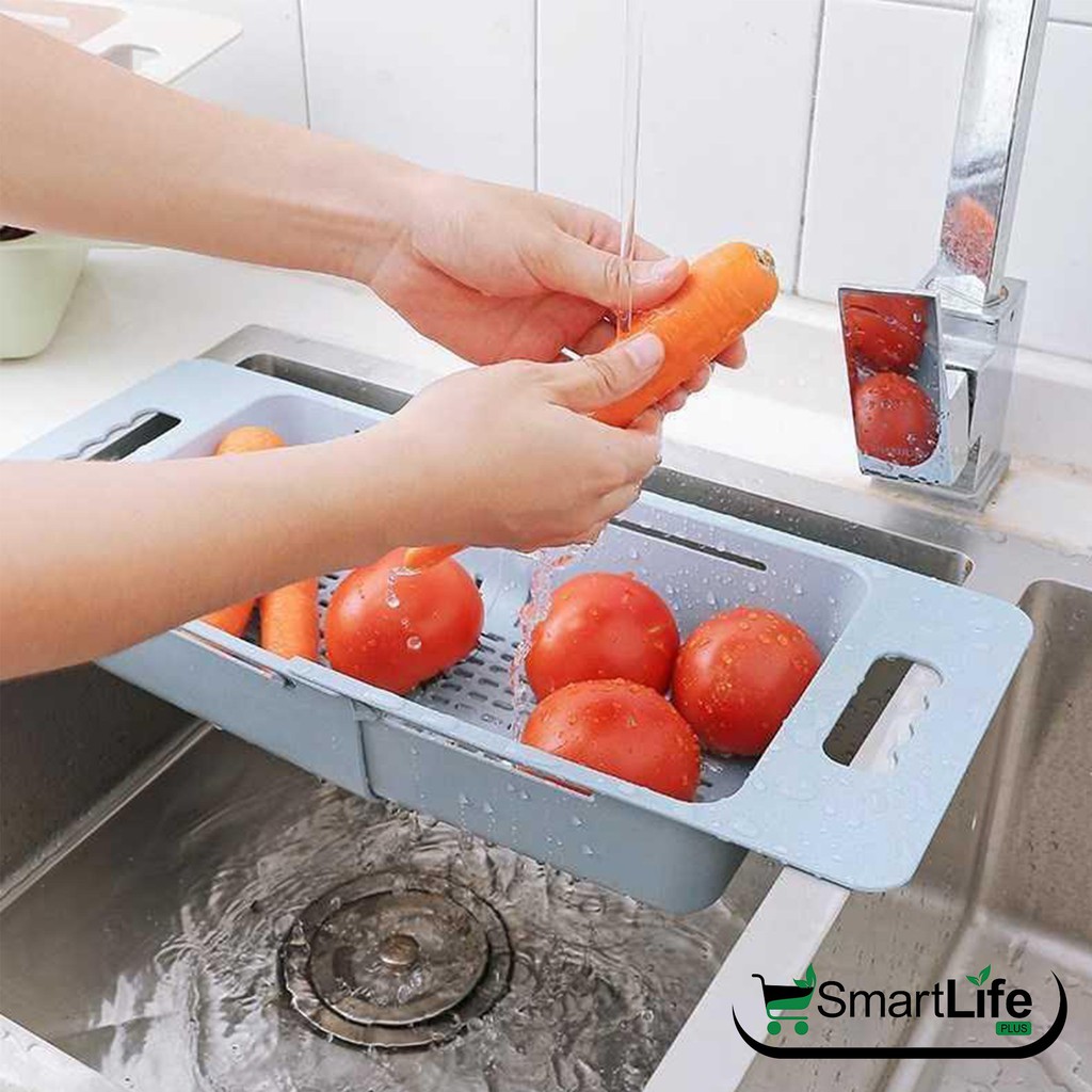 Khay, rổ gác bồn rửa bát thông minh gấp gọn