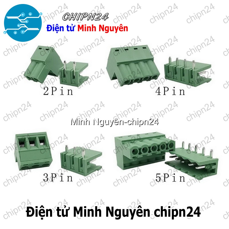 (F216) Domino 2EDG5.08 Cong (Terminal 5.08 5.08mm, Cầu đấu dây nguồn 2P/3P/4P/5P/6P/7P/8P/9P/10P/11P/12P) - [Chọn Loại] - HHH.00150