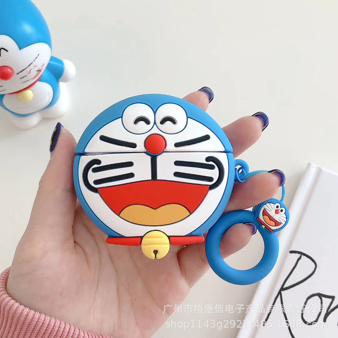 [ ᴄᴀꜱᴇ ᴀɪʀᴘᴏᴅ ] Case Vỏ Bao Airpods Đựng Tai Nghe Airpod 1 2 Pro Doraemon Kèm Móc Khóa Siêu Dễ Thương