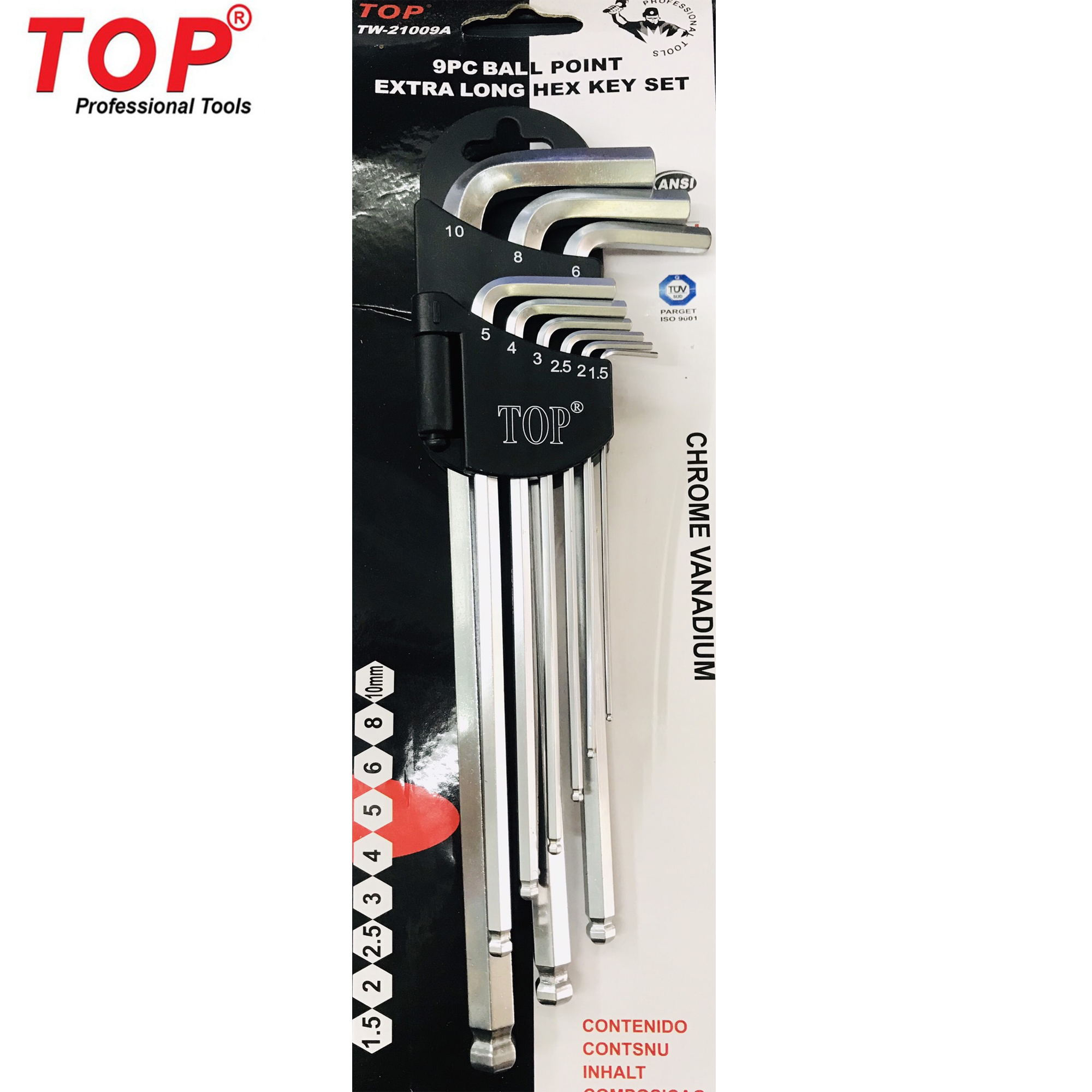 Bộ lục giác 9PCS TOP TW-21009A