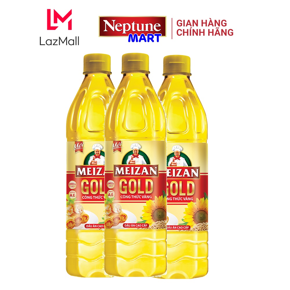 [Combo 3 chai] dầu ăn Meizan Gold 1L