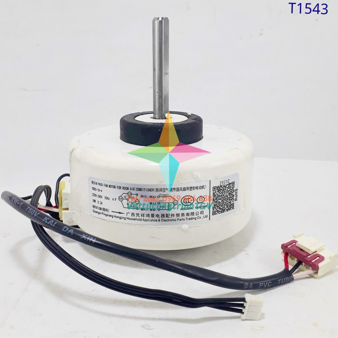Motor quạt màn lạnh điều hòa gree 220v-20w, 6 dây