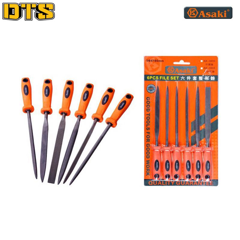 Bộ 6 giũa sắt mini 5x180mm Asaki