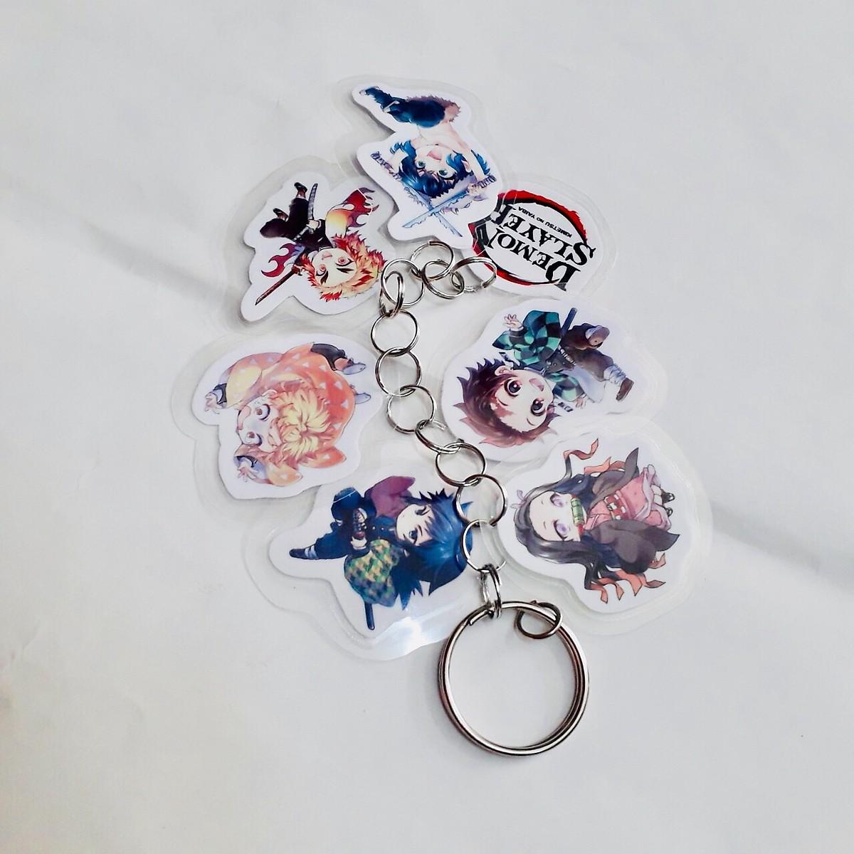 Dây móc chùm Kimetsu no Yaiba chibi 8 miếng