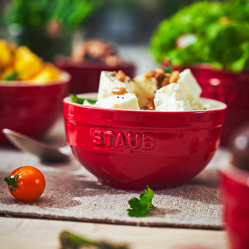 Tô gốm sứ cao cấp STAUB 17cm (đỏ cherry/xanh basil)